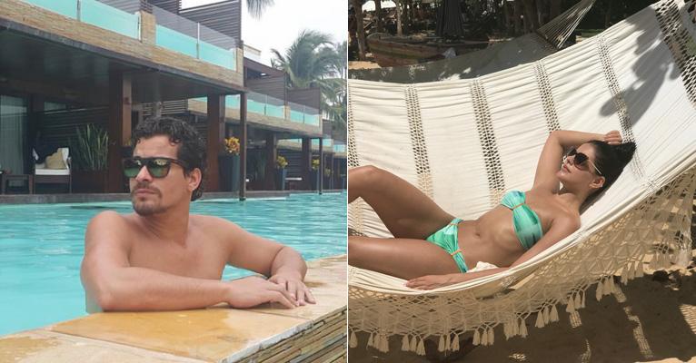 Paloma Bernardi e Thiago Martins curtem dias de romance em Jericoacoara
