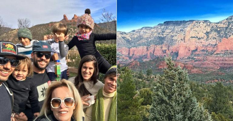 Ana Maria Braga curte férias em família no Arizona