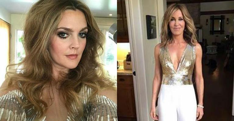 Drew Barrymore e outras estrelas mostram o ‘antes e depois’ da preparação para o Globo de Ouro