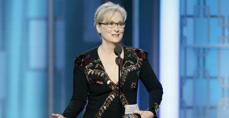 Meryl Streep emociona com discurso contra Donald Trump no Globo de Ouro