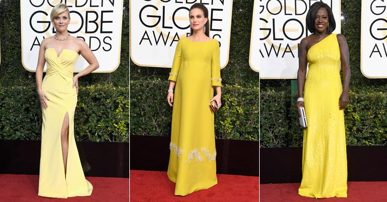 Amarelo é a cor dos looks das famosas no Globo de Ouro; saiba usar em festas