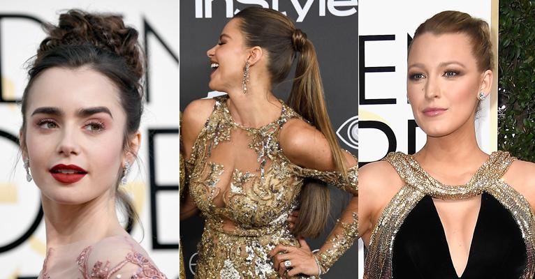 Saiba como copiar os penteados e o make das estrelas do Globo de Ouro 2017