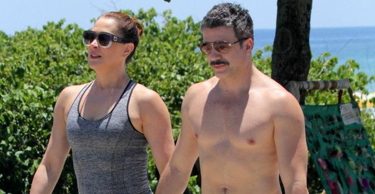 Claudia Raia cumpre rotina fitness ao lado do eleito, Jarbas Homem de Mello