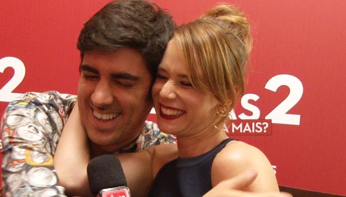 Mariana Ximenes e Adnet comemoram parceria no cinema