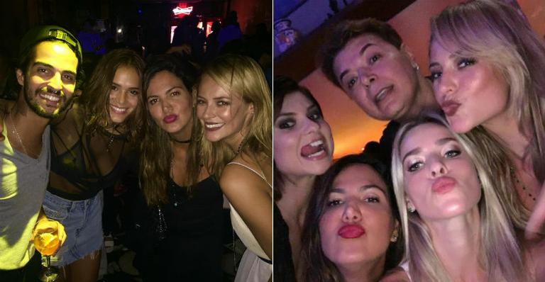 Paolla Oliveira e Bruna Marquezine curtem noitada ao lado dos amigos