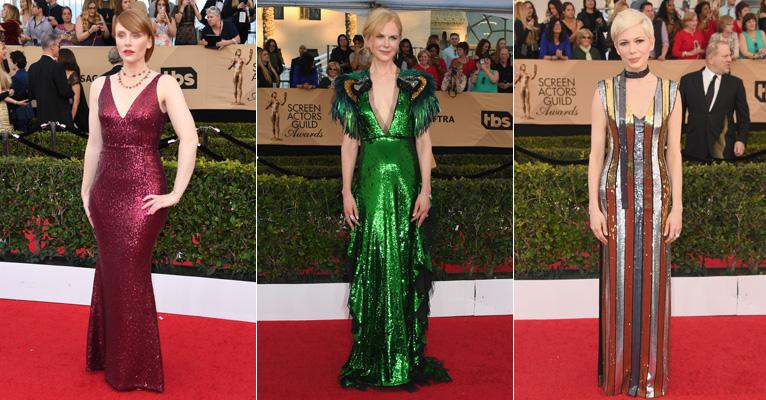 Vestidos cintilantes do SAG Awards são inspirações para madrinhas de casamento