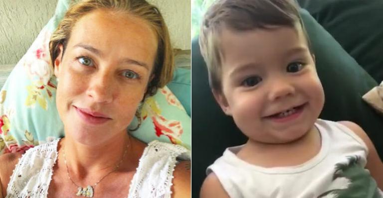 Luana Piovani posta vídeo fofo do filho, Bem, tentando conversar