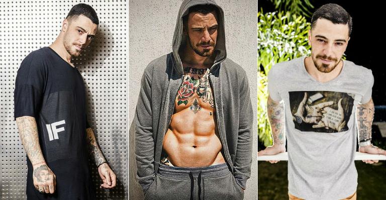 Felipe Titto vive dia de modelo e lança coleção de roupas
