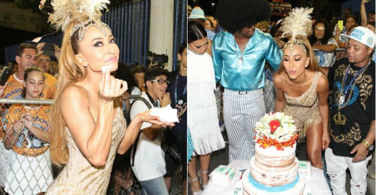 Sabrina Sato comemora seus 36 anos em ensaio técnico de carnaval