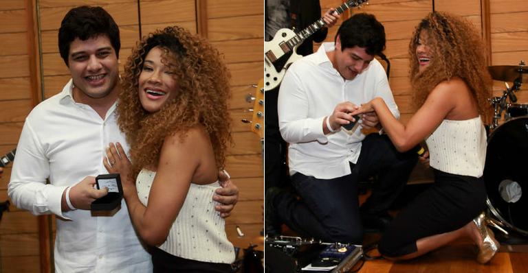 Leilah Moreno é surpreendida com pedido de casamento do amado, Beto Arruda