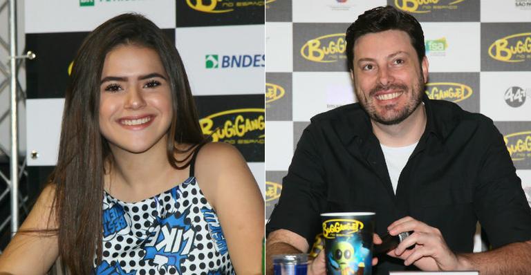 Maisa Silva e Danilo Gentili participam da coletiva de ‘BugiGangue no Espaço’