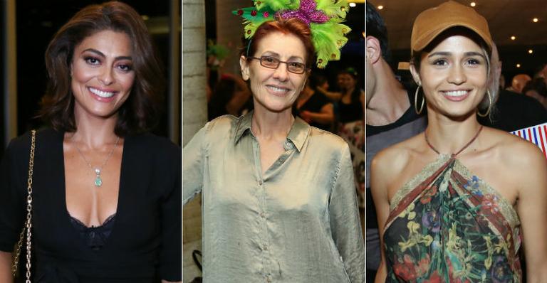 Juliana Paes, Cassia Kis e Nanda Costa prestigiam show de samba no Rio