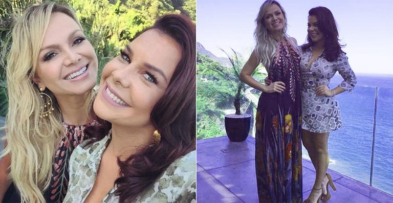 Fernanda Souza comemora encontro com Eliana