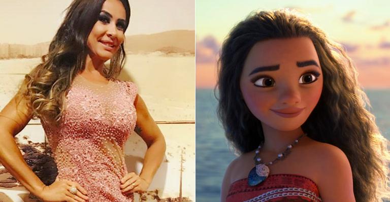 Filha de Scheila Carvalho aparece fantasiada de Moana e fãs se derretem