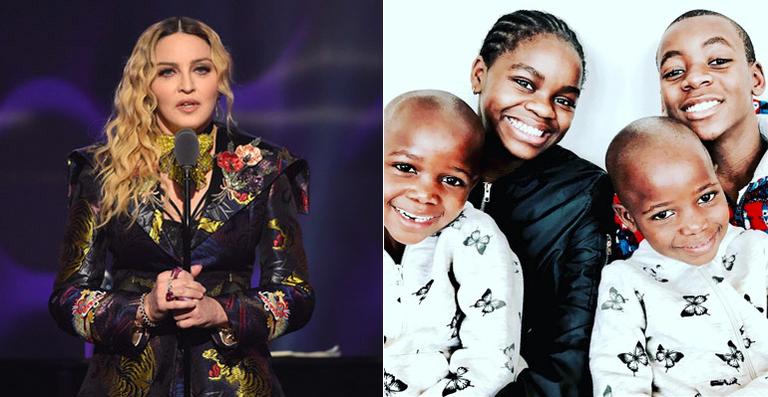 Madonna mostra foto dos quatro filhos adotivos