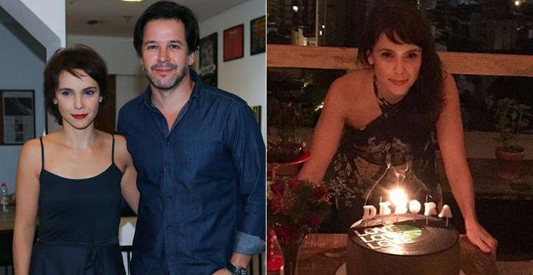 Murilo Benício celebra o aniversário de Débora Falabella