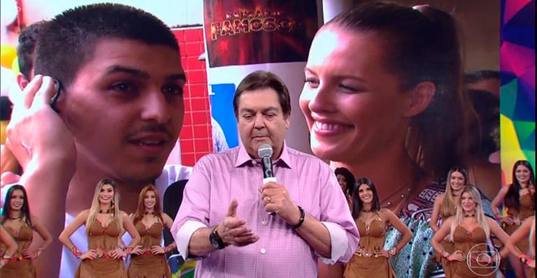 Fã faz festa de aniversário com o tema Faustão e é surpreendido pelo apresentador