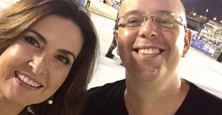 Fátima Bernardes se prepara para o 2° dia de desfile no Rio de Janeiro