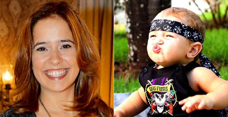 Paloma Duarte mostra foto do filho vestido de roqueiro