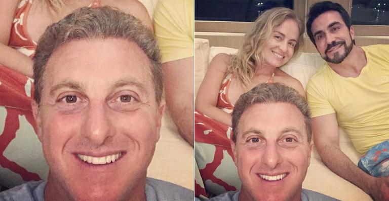 Luciano Huck recebe o Padre Fábio de Melo em sua casa em Angra dos Reis
