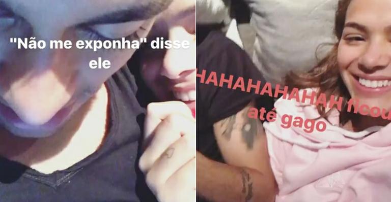 Bruna Marquezine se diverte com Neymar em sofazão: “Tá doce”
