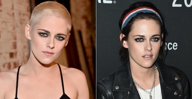 Kristen Stewart muda radicalmente o visual e surge com o cabelo raspado e platinado