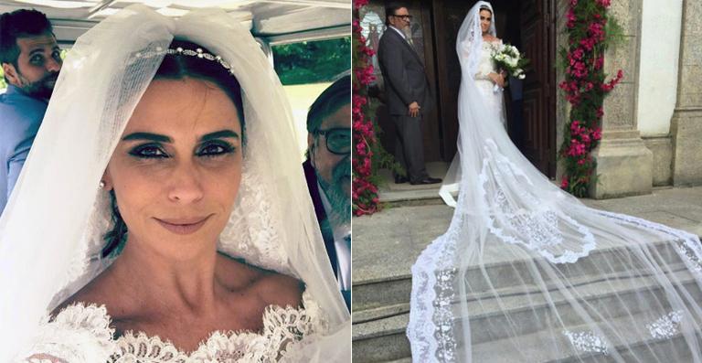 Vestido de noiva de Giovanna Antonelli na TV teve mais de 38 metros de tecido