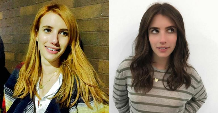 Novo look! Emma Roberts adere aos fios castanhos