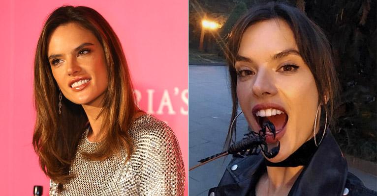 Na China, Alessandra Ambrósio come escorpião e se diverte: “Hora do lanche”