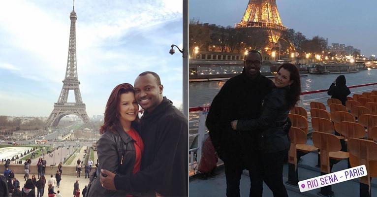 Fernanda Souza e Thiaguinho fazem viagem romântica em Paris: ” Tanta luz em nosso amor”