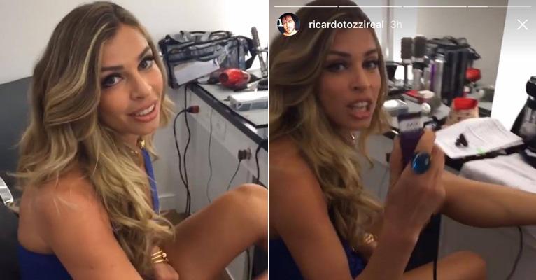 Gente como a gente! Grazi Massafera aparece depilando a perna nos bastidores de A Lei do Amor