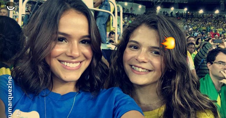 Bruna Marquezine brinca com a fome da irmã caçula, Luana: “Só come”
