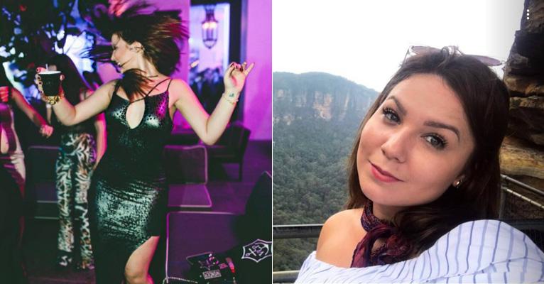 Ex-BBB Cacau exibe look justinho e sensual em balada na Austrália