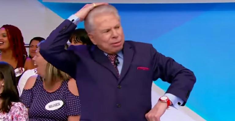 Com novo visual, Silvio Santos leva bolada na cabeça durante programa e reclama: “Essa bola mata”