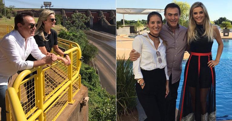 Amaury Jr e a repórter Denize Severo conhecem as maravilhas do Paraguai