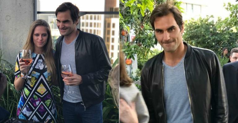 Tenista Roger Federer se diverte em Miami