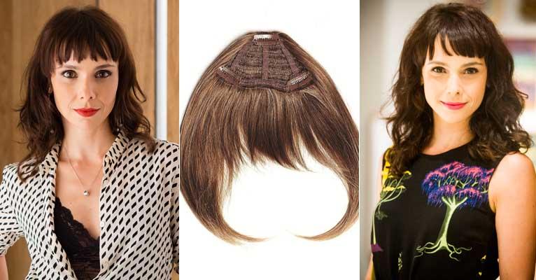 Cabelos: Aplique de franja, como o de Débora Falabella, deixa o visual natural; saiba mais