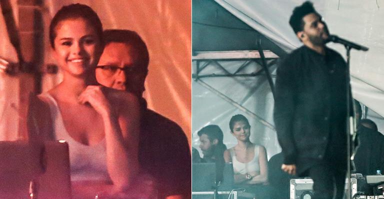 Selena Gomez curte show do namorado, The Weeknd, em São Paulo