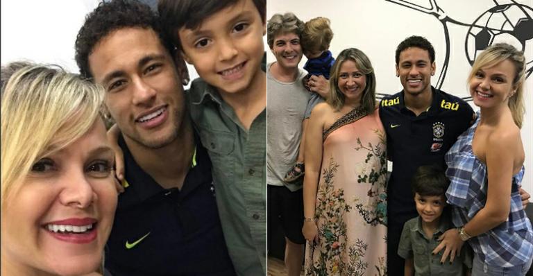 Arthur, filho de Eliana, realiza o sonho de conhecer Neymar