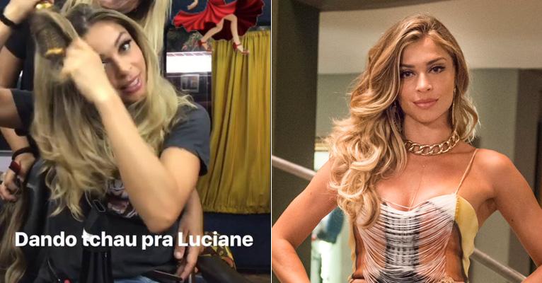 Zero Glamour! Grazi Massafera faz o próprio cabelo antes de gravar cenas finais de A Lei do Amor