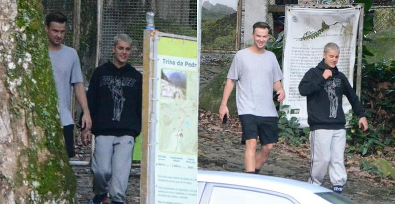 Em dia de folga, Justin Bieber faz trilha no Rio de Janeiro