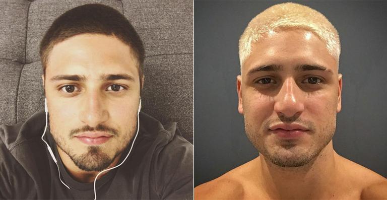 Daniel Rocha aparece com o cabelo platinado
