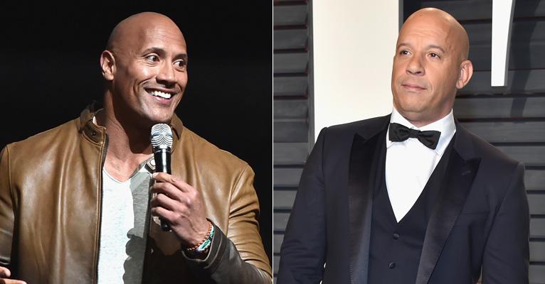 Protagonistas de Velozes e Furiosos, Vin Diesel e The Rock brigam feio e precisam ser separados em evento