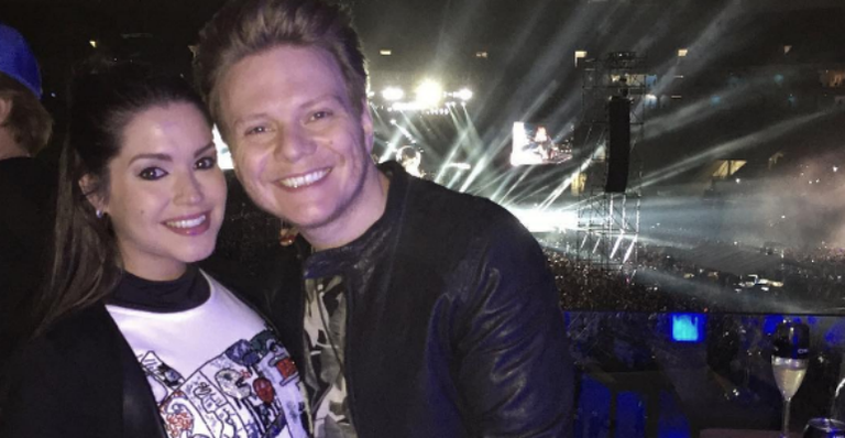 Thais Fersoza e Michel Teló curtem show de Justin Bieber