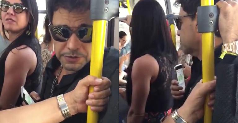 Zezé di Camargo nega que tenha andado em ônibus coletivo público com Graciele Lacerda