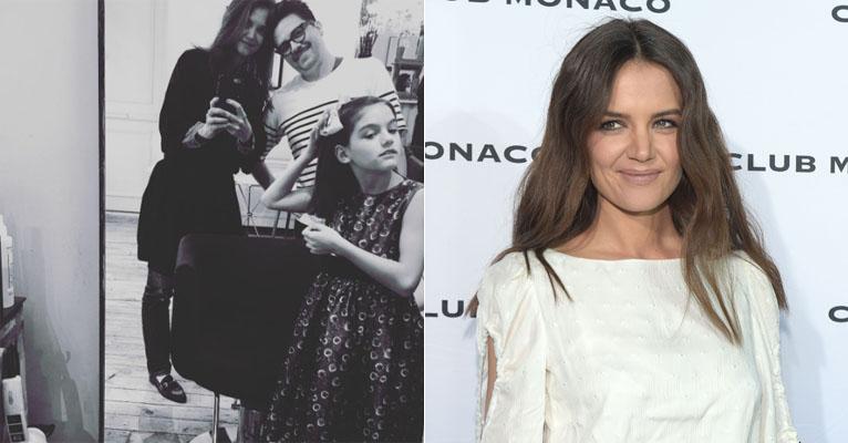 Katie Holmes publica foto rara de Suri e semelhança da garota com os pais impressiona
