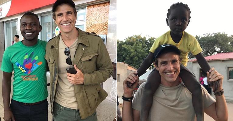 Em Moçambique, Reynaldo Gianecchini visita crianças órfãs em ação do bem