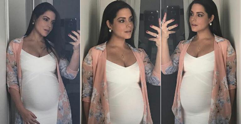 Thais Fersoza exibe seu barrigão: ‘Amo ficar gravidinha’