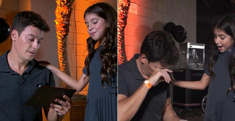 Rodrigo Faro chora com homenagem da filha