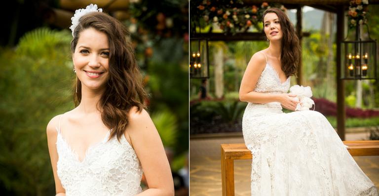 Nathalia Dill se torna noiva moderna em Rock Story
